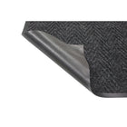 Edgewood Herringbone Medium Traffic Carpet Mat - 3' W x 6' L - Charcoal-Chevron face style
