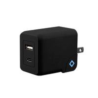 BlueDiamond 30W SmartCharge Fast Charger - 1x USB-C PD, 1x USB-A-Simultaneously charge two mobile devices with either USB-A or USB-C PD.