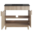 Modway Miles 36" Bathroom Vanity - Black/Oak-8