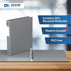 Davis Group Premium Economy Binder - Round Ring - 1" - Grey - 6 Pack-Ideal for Conferences, Reference, Colleges & Universities