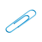 JAM Paper Colourful Jumbo Paper Clips - 2"- Baby Blue - 75 Pack -Quantity: 75 per box | Packed in a reusable clear box to keep your desktop or your desk drawer organized