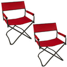 My Home My Living Outdoor Director's Chairs - Red - 2 Pack-Overall size: 23.5"W x 22.5"D x 32" High