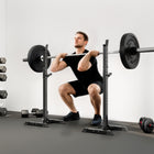 Soozier Adjustable Stable Power Squat Stand Black-This Barbell Squat Stand is of super quality, ideal for personal training and barbell training 