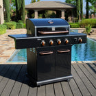 Kenmore 4 Burner Gas Grill with Side Searing Burner - Black/Copper-Total Cooking Surace: 593 sq inches