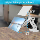 ShoppingAll Heavy Duty 2-in-1 Dual Monitor and Laptop Mount for 13-35" Screens and 12-17" Laptops - White-Supports 7.3" to 20.1" height adjustment, 175 degrees tilt, 180 degrees swivel and 360 degrees rotation
