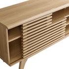Modway Render 71" Media Console TV Stand - Oak-Durable Particleboard and MDF Construction