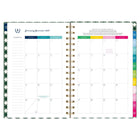 AT-A-GLANCE 2027 Emily Ley Simplified Small Weekly/ Monthly Planner - 8-1/2" H x 6" W - Gingham - Bilingual-One month per two page spread has unruled daily blocks, a lined to-do section, a “simplicity tip” to help you plan and a tab for easy navigation