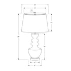 Monarch Specialties 28" H Transitional Table Lamp - Grey Resin / Grey Shade-The high-quality gray resin construction paired with a clear acrylic base not only enhances stability but also adds a sophisticated touch to your end or side table, nightstand, or console table