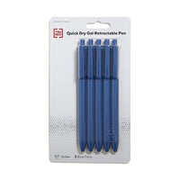 TRU RED Retractable Quick Dry Gel Pens - 0.7mm - Blue - 5 Pack-Smooth-flowing blue ink pen provides bold, vivid writing