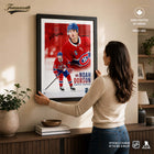 Frameworth Noah Dobson Canadiens Portrait Collage - Framed Print - 16" W x 20" L-Ideal display piece for a home office, game room, sports lounge, or any Montreal Canadiens hockey decor setting