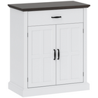 HOMCOM 30" Small Modern Sideboard Buffet Cabinet with Storage Doors - White-Features a wide countertop, a drawer, and a two-tier sideboard cabinet to offer plenty of storage space