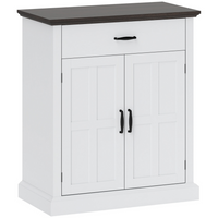 HOMCOM 30" Small Modern Sideboard Buffet Cabinet with Storage Doors - White-Features a wide countertop, a drawer, and a two-tier sideboard cabinet to offer plenty of storage space