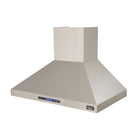 KUCHT KRH4810A 48" 1200 CFM Wall Mounted Range Hood - Stainless Steel-Professional range hood features powerful blowers up to 900 CFM that provide multiple airflow levels and capture smoke and cooking odours in quiet operation