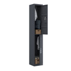 Ceha RH Series 2-Tier Locker with Louver Vents and Recessed handle - Bank of 1 - Graphite Grey-Convenient name plate holder on door