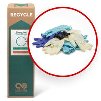 TerraCycle Disposable Gloves - Zero Waste Box - Medium-Recycle any brand disposable vinyl, nitrile, and latex gloves only.