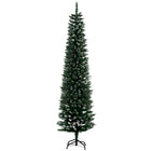 HOMCOM 6' Artificial Snow-Dipped Christmas Tree - Green-Snow dipped design, ends are painted white, add winter atmosphere 
