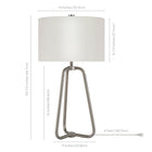 Hudson&Canal Marduk 25.5" Tall Table Lamp with Fabric Shade - Brushed Nickel/White-Clean with a soft, dry cloth and no harsh chemicals or abrasive cleaning materials