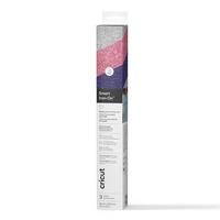 Cricut Smart Iron-On Glitter Matless Heat Transfer Vinyl - Nebula Sampler - 13" x 12"-3 Sheets 13" x 12" (33 cm x 30.4 cm) in Sapphire, Pink, Silver