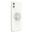PopSockets PopGrip - Clear White-Functions as a convenient stand so you can watch videos on the fly