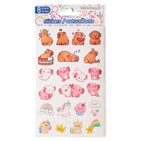Merangue Sticker Pack - Cute Animals - 176 Stickers/Pack-Includes 8 sheets of Cute Animals stickers (176 Stickers/Pack)