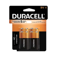 Duracell Coppertop 9V Alkaline Batteries - 4 Pack-LONG-LASTING BATTERIES DESIGNED FOR DEPENDABILITY: Duracell Coppertop alkaline batteries deliver the lasting power and performance you can count on for electronic devices throughout the home or on-the-go