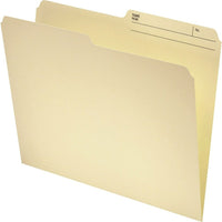 Staples 50% Recycled 1/2 Cut Manila File Folders - Letter Size - 100 Pack-Letter size