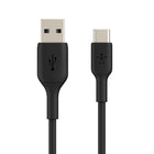 Belkin USB-A to USB-C Cable - 1 m - Black -FLEXIBLE AND MANAGEABLE: Our USB-C cable’s ultra-flexible silicone technology gives you a USB-C charger cable that’s built for a long lifespan.