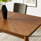 Modway Alba Extendable Dining Table - Walnut-Non-Marking Foot Caps