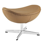 Modway Glove Leather Ottoman - Terracotta-High Density Foam Cushioning
