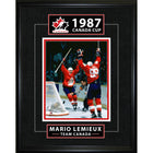 Frameworth Mario Lemieux Classic Series 1987 Canada Cup Golden Goal - Framed Print - 16" x 20"-Officially licensed Team Canada hockey print featuring Mario Lemieux's iconic 1987 Canada Cup Golden Goal