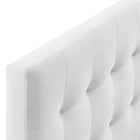 Modway Lily Biscuit Tufted Performance Velvet Queen Headboard - White-Dense Foam Padding