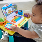 VTech Little CEO Learning Desk - 2 Pack-Give the coffee a stir, flip open the book, push down on the peekaboo plant or twirl the pen to keep fingers busy