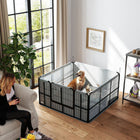 PawHut Dog Whelping Box for Medium/Large Dogs - 48" L x 48" W x 23,6" H-600D Oxford fabric provides wind protection and includes a washable pee pad