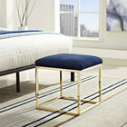 Modway Anticipate Ottoman - Gold/Navy-Gold Stainless Steel Base