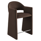 Modway Talia 37" Performance Velvet Counter Stool - Chocolate Brown-Stain-Resistant Performance Velvet