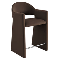 Modway Talia 37" Performance Velvet Counter Stool - Chocolate Brown-Stain-Resistant Performance Velvet