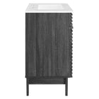 Modway Render 30" Bathroom Vanity Cabinet - Charcaol White-Integrated Countertop