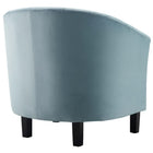 Modway Prospect Channel Tufted Performance Velvet Armchair - Light Blue-Black Rubberwood Legs