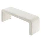 Modway Simba Boucle Fabric Waterfall Long Bench - Ivory-7