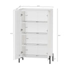 Manhattan Comfort Abbey 31.5" Modern Décor Cabinet - White-Smooth Wooden Rounded Edges Add a Modern Charm and Enhance Safety