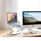 ShoppingAll Adjustable Ergonomic Laptop Stand Riser for Laptops Up to 17" - Silver - 4 Pack-10