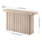 Hudson&Canal Olie 55" Wide Rectangular Fluted Console Table - Alder White-Clean with a soft, dry cloth and no harsh chemicals or abrasive cleaning materials