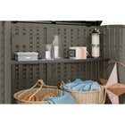 Suncast Large Horizontal Shed Shelf Kit-Shelf Weight Capacity: 50 lbs. per shelf, evenly distributed.