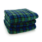 BIOS Living Micro Plush Electric Throw - Blue and Green Plaid-Warm, Comfortable, Beautiful