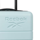 Reebok The Captain Collection Hardside 21.5" Carry-On Luggage - Aqua-Double 360-degree spinner wheels for precise control and smooth, quiet rolling (8 wheels)