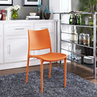 Modway Hipster Dining Side Chair - Orange-Sturdy polypropylene plastic
