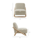 Modway Vander Textured Fabric Accent Chair - Oak Marble-Nubby Textured Fabric Upholstery