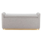 Zuo Dobo Storage Bench - Grey-Comfy and durable polyester fabric