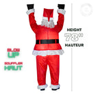 GEMMY Airblown Inflatable Christmas Santa Hanging From Roof - 78"-6
