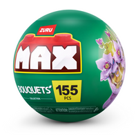 Max Premium Series 1 LED Bouquets - Purple Bouquet Capsule-MAX Premium Bricks LED Bouquets Collection lets builders create 1 of 4 light-up floral bouquets in yellow, blue, pink, or purple, designed for creative building